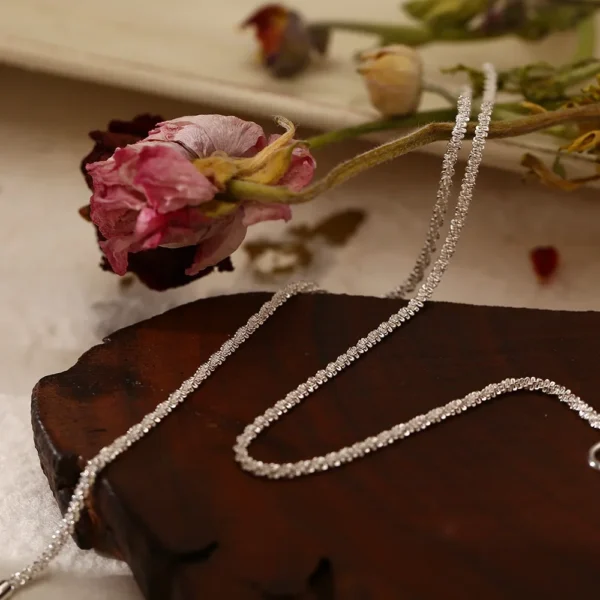 2pcs Shiny Sparkling Silver Plated Clavicle Chain Necklace Bracelet Jewelry Set for Women Minimalist Starry Sky Accessories - Image 5