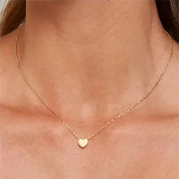 Mariasz Minimalist Gold Color Stainless Steel Heart Dainty Classic Zircon Charm Anti Tarnish Chain Necklace for Women Jewelry - Image 5
